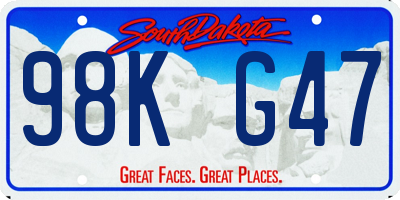 SD license plate 98KG47