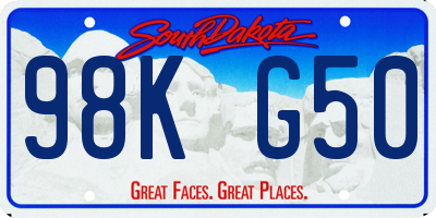 SD license plate 98KG50