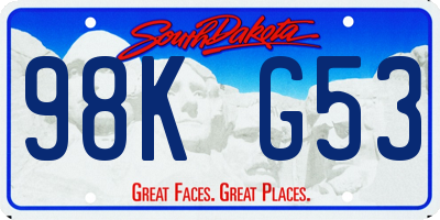 SD license plate 98KG53
