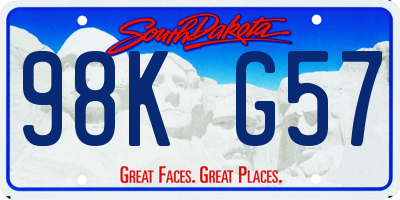 SD license plate 98KG57