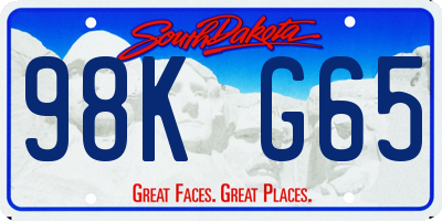 SD license plate 98KG65