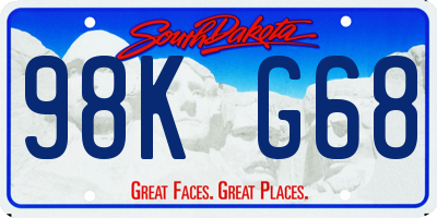 SD license plate 98KG68