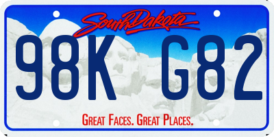 SD license plate 98KG82