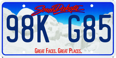 SD license plate 98KG85