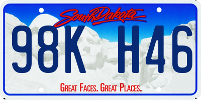 SD license plate 98KH46