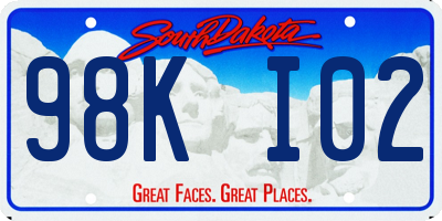 SD license plate 98KI02