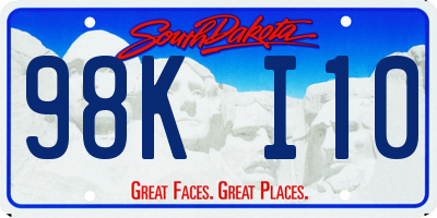 SD license plate 98KI10