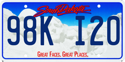 SD license plate 98KI20