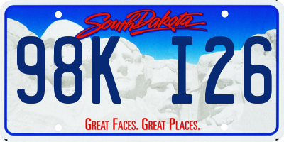 SD license plate 98KI26