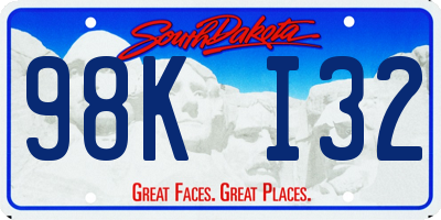 SD license plate 98KI32