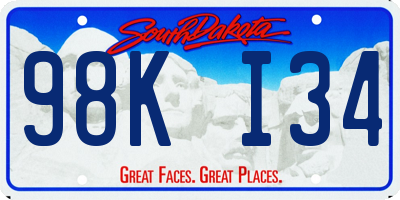 SD license plate 98KI34
