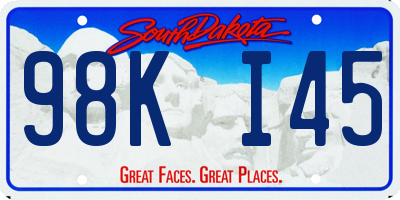 SD license plate 98KI45