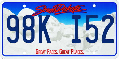 SD license plate 98KI52