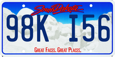 SD license plate 98KI56