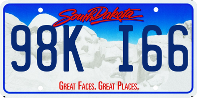 SD license plate 98KI66