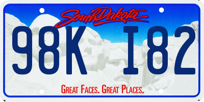 SD license plate 98KI82