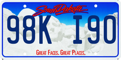 SD license plate 98KI90