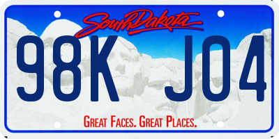 SD license plate 98KJ04