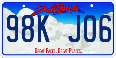 SD license plate 98KJ06