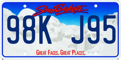 SD license plate 98KJ95