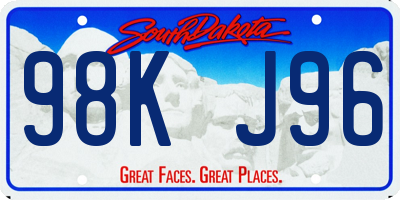 SD license plate 98KJ96