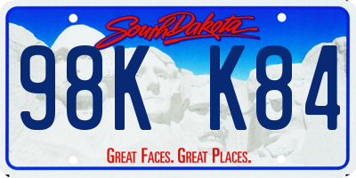 SD license plate 98KK84