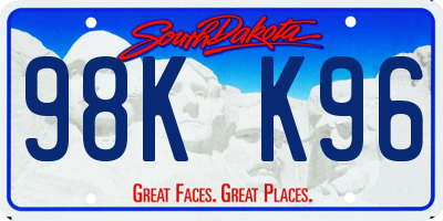 SD license plate 98KK96