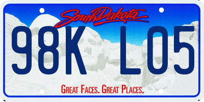 SD license plate 98KL05