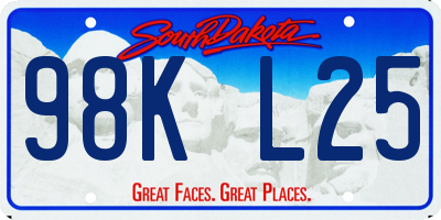 SD license plate 98KL25