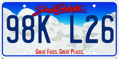SD license plate 98KL26