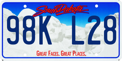 SD license plate 98KL28