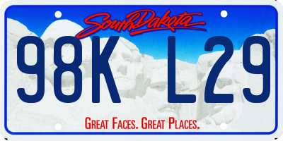 SD license plate 98KL29