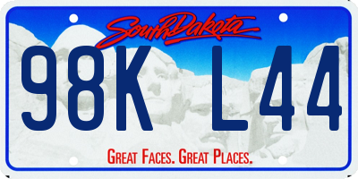 SD license plate 98KL44