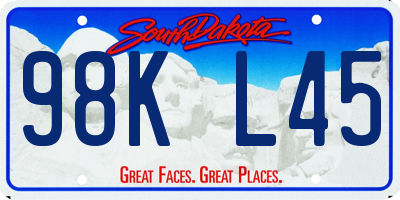 SD license plate 98KL45