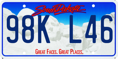 SD license plate 98KL46