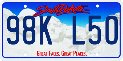 SD license plate 98KL50