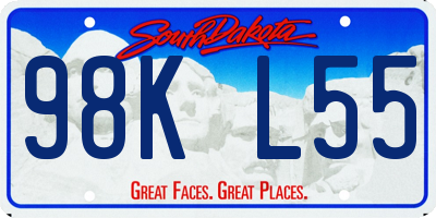 SD license plate 98KL55