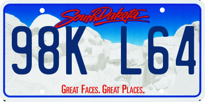 SD license plate 98KL64