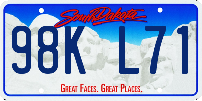 SD license plate 98KL71