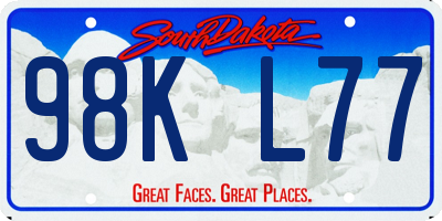 SD license plate 98KL77