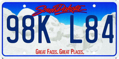 SD license plate 98KL84