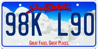 SD license plate 98KL90