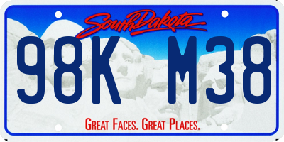 SD license plate 98KM38