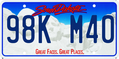 SD license plate 98KM40