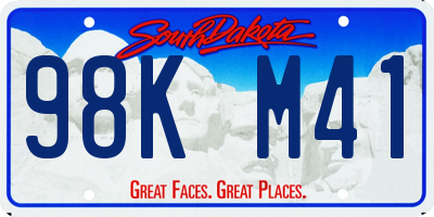 SD license plate 98KM41