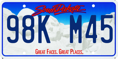 SD license plate 98KM45