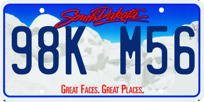 SD license plate 98KM56