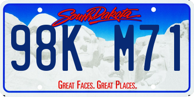 SD license plate 98KM71