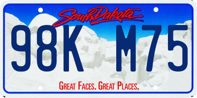 SD license plate 98KM75