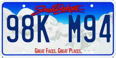 SD license plate 98KM94